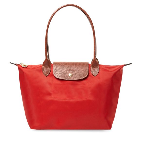 Longchamp Handbags - NWT LONGCHAMP Le Pliage Medium/Small Shoulder Tote Burnt Red AUTHENTIC